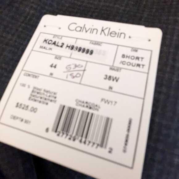 NEW CALVIN KLEIN Men's Blazer Suit Light Wool Gray Size 44R x 38W - Picture 7 of 10